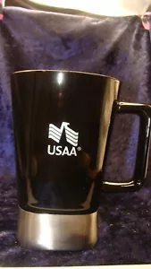 USAA ~ LARGE BLACK MUG ~ LEEDS ~ 5.5” ~ - Picture 1 of 5