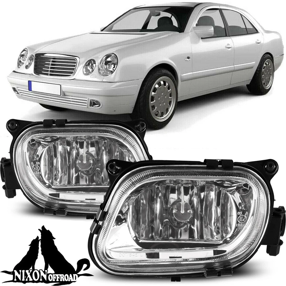 Fog Lights For 1996-1999 Mercedes Benz W210 E300 E320 E420 Driving Bumper Lamps - Image 1 of 4