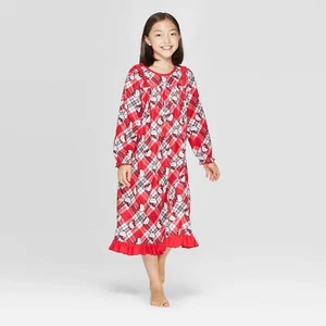 Girls' Hello Kitty Granny Nightgown Sanrio XS Size 4/5 Red - Picture 1 of 1