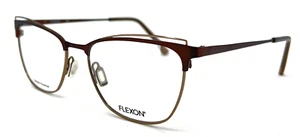 FLEXON - W3100 210 53/17/145 - BROWN / GOLD - NEW Authentic WOMEN EYEGLASSES - Picture 1 of 2