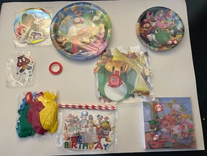 Super Mario Happy Birthday Party Supplies Backdrop Props Plates Toppers Balloons - Picture 1 of 38