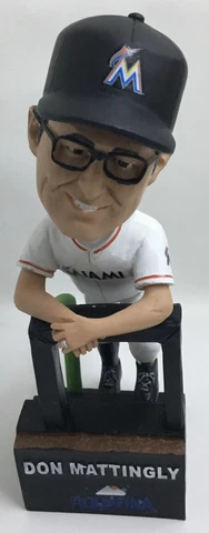 Brand New Don Mattingly Miami Marlins Bobble head NIB Cover