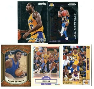 Magic Johnson 5 Card Basketball Card Lot HOF MSU LA LOS ANGELES LAKERS (LOT 5) - Picture 1 of 1