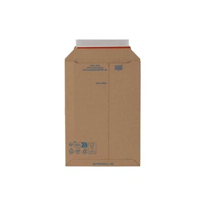 SMILEYPACK Versandtaschen Wellpappversandtaschen Kartonversandtaschen 250 x 353 x 30 mm