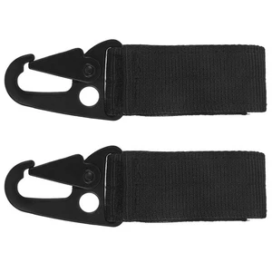 2 Stück Outdoor Taktische Nylon Hängeschnalle Schlüsselanhänger Karabiner Schwarz - Bild 1 von 12