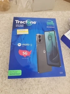 Tracfone Prepaid Motorola Moto G 5G (128GB) CDMA LTE - Gray - Picture 1 of 2