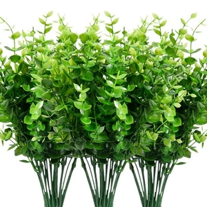 9 Bundles Fake Plants Artificial Boxwood Greenery 63 Stems Fade Resistant Fau... - Picture 1 of 6