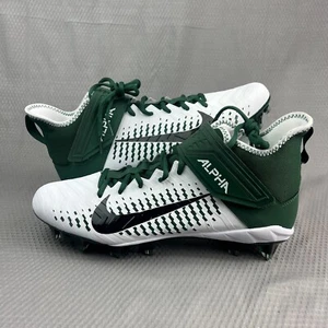 Nike Alpha Menace Pro 2 Men's Size 12.5 Football Cleats White Green BV3945-107 - Picture 1 of 7
