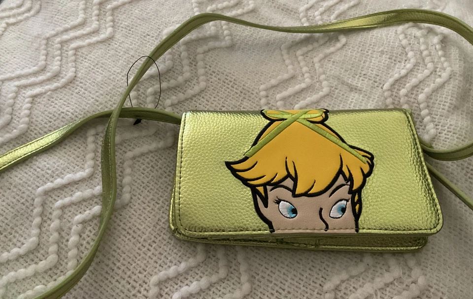 Disney's-Danielle Nicole-Tinker Bell Bolso Bandolera-Cartera/Teléfono Foto 1 de 4