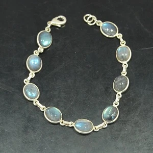 Labradorite CABOCHON oval Gemstone Handmade Bracelet Jewelry for GIFT - Picture 1 of 4