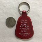 Roger's Roger Auto Body Waukesha Wisconsin Red Keychain Key Ring #36139