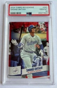 2024 Topps Big League Shohei Ohtani #297 Red Foil PSA 10 - Picture 1 of 2