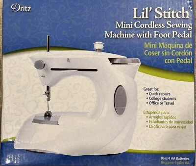Dritz Lil' Stitch Mini Cordless Sewing Machine w/Foot Pedal NEW Beginner Student - Image 1 of 4