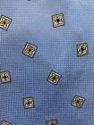 Jos A Bank Skyblue Yellow Flower Squares Repeat Silk Necktie Tie Mde0520a #C13