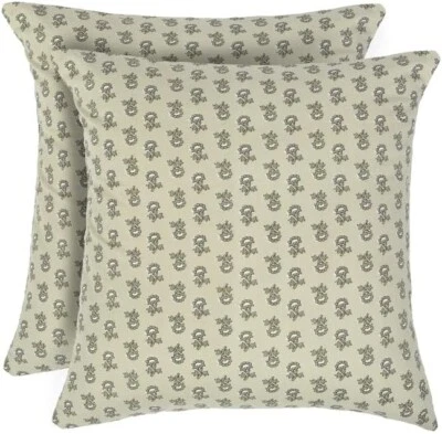 PACK DE 2 FUNDAS DE ALMOHADA FUNDAS DE ALMOHADA FLORALES GRANJA 18" X 18" CAFÉ IRLANDÉS Foto 1 de 4