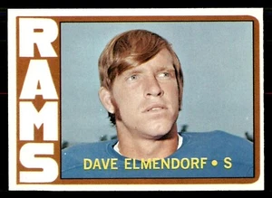 1972 Topps Football #109 Dave Elmendorf NM *d5 - Picture 1 of 2