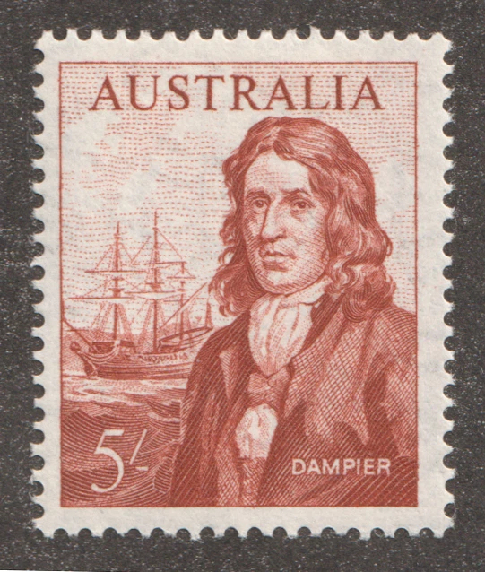 Australia Sc# 375 1964 - 5sh, barco William Dampier & Roebuck. MH Cv$5,25 Foto 1 de 1