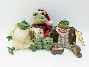 Fee Frosch Russ Berrie Sitzsack Plüschtier und Sheriff Cop Ranger Western mit Freund  - Bild 1 von 5