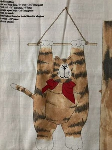 Stoff Panel Katze Wandbehang Scaredy Cat Spring Industries orange Katze - Bild 1 von 4