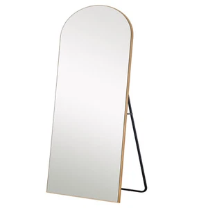 Petite Gold Arched Wooden Mirror - Picture 1 of 4