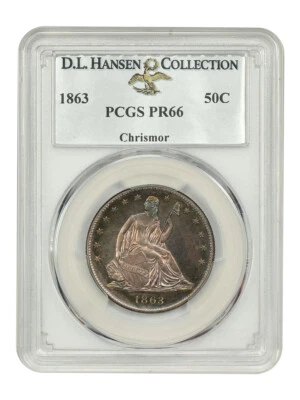 1863 50C PCGS PR66 ex: D.L. Hansen/Chrismor - Image 1 of 4