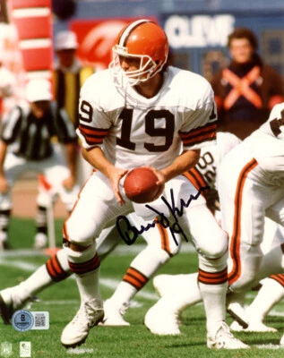 FOTO 8x10 firmada autografiada por Bernie Kosar Cleveland Browns QB HÉROE BECKETT BAS Foto 1 de 2