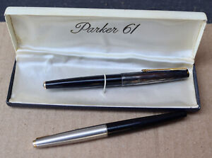 Vintage Parker 61 Gold Filled 1/10 12K GF Cap Fountain Pen w/ Box & Extra Pen