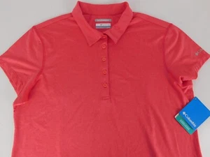 Columbia OmniWick Womens Short Sleeve Eastern Redwood Polo Shirt XL NEW - Picture 1 of 11