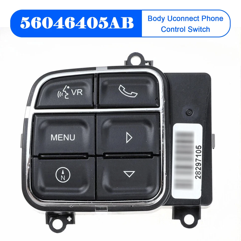 Body Uconnect Phone Control Switch 56046405AB for Jeep Wrangler JK 2012-2018 Foto 1 de 4