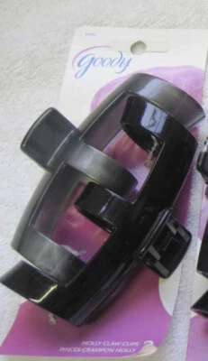 2 Goody Large Plastic Holly Jaw Claw Clips 6 Teeth Extra Inside Thick Hair Grip - Image 1 of 4