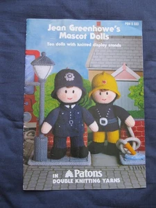 Jean Greenhowe Mascot Dolls Knitting Pattern Book, 10 Designs + Display Stands - Picture 1 of 4