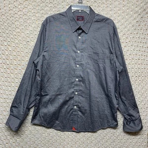 Untuckit Shirt Mens Sz L Gray Wrinkle Free Long Sleeve 100%Cotton Button Up - Picture 1 of 10