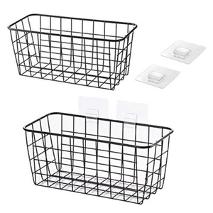 Hanging Kitchen Baskets For Storage Adhesive Sturdy Small Wire Storage Basket... - Picture 1 of 8