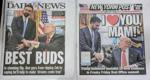 Trump Mamdani "¡Yo ❤️ Tú mamá!" "Best Buds" New York Post y Daily News 22/11/25 - Imagen 1 de 7