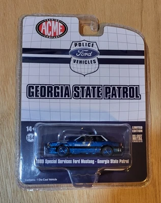 1989 年 89 福特 MUSTANG 特殊服务追逐汽车乔治亚州巡逻队 ACME 2022 — 第 1/2 张图片