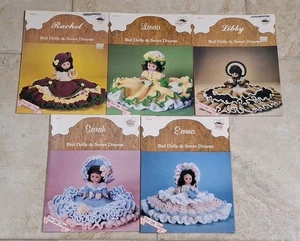 Lot of 5 Vtg 1986/87 Dumplin Designs Bed Dolls & Sweet Dreams Crochet Patterns - Picture 1 of 3