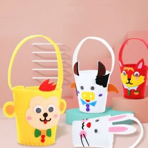 Non-Woven Fabric Easter Bunny Bag Children Craft Toy DIY Handbag