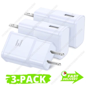 3-Pack Adaptive Fast USB Wall Charger Power Adapter US Plug For Samsung S10 S9 - Picture 1 of 11