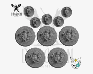 Space Knight Medusa Shields Conversion Bits For Prime 28mm Sci-fi Marines - Picture 1 of 3