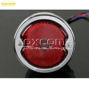 Chrome LED Brake Stop Taillight Red Lens Lamp for 1933-1936 Ford Car Tail Light - Picture 1 of 8