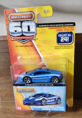 Matchbox 1/64 60th  Anniversary Lamborghini Gallardo LP560-4 Polizia  - Image 1 of 2