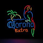 10" Vivid Corona Extra Parrot Palm Tree Neon Sign Light Lamp Beer Bar Wall Decor