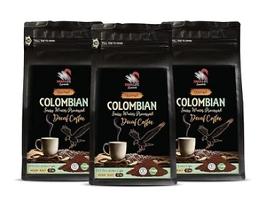 arabica coffee beans - ORGANIC COLOMBIAN GROUND DECAF COFFEE - natural energy sh - Picture 1 of 12
