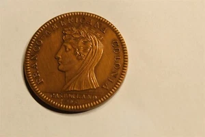 MEDALLA CASTORLAND 1796 FRANCO AMERICANA COLONIA - CARTAGO NY RESTRIKE - Imagen 1 de 2