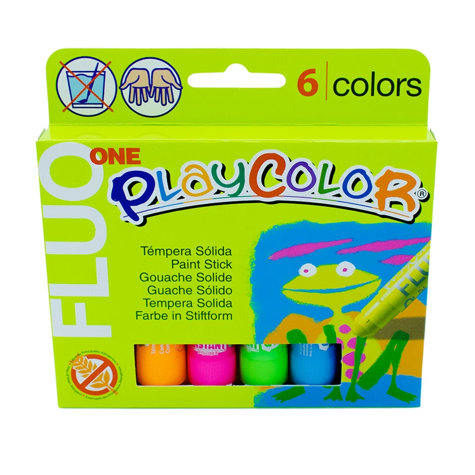 Playcolor Fluo 6 Pack Kids Poster Paint Sticks