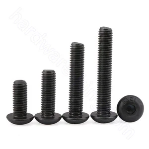 Button Head Socket Cap Screws 12.9 Grade Bolts Allen Screw Black M3 M4 M5 M6 M8 - Picture 1 of 4