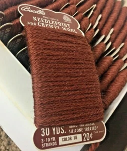 Bucilla Genuine Crewel Wool Box 2 Dozen (24) 30 Yards Each Vintage NOS Copper - Picture 1 of 5