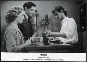PSYCHO, Alfred HITCHCOCK, Anthony Perkins LOBBY CARD Photo w Hungarian text, mov - Picture 1 of 2