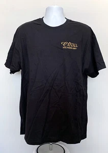 Cristall Ultra Premium Vodka T Shirt Mens XL Embroidered Gold Logo Black Cotton - Picture 1 of 3