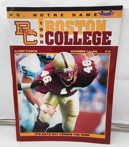 NOTRE DAME vs. BOSTON COLLEGE - PROGRAMA DE FÚTBOL AMERICANO - 1998 - CASI COMO NUEVO - Imagen 1 de 1